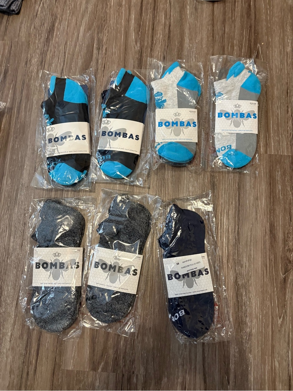 Bombas Men's No-Show Socks - Blue, Gray, Black Mix